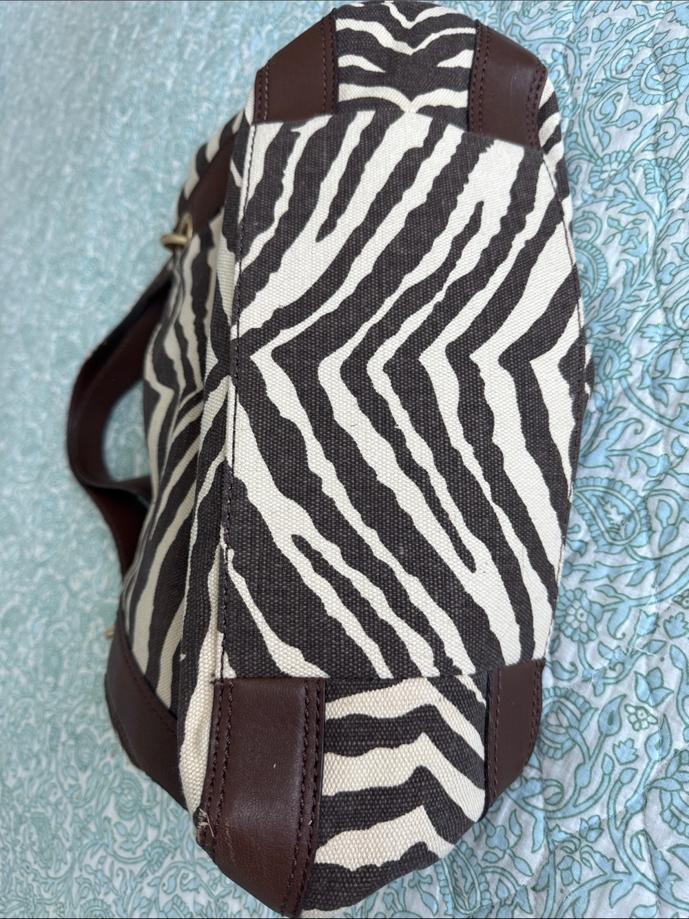 Vintage RARE Michael Kors Brown Zebra Tiger Print Ludlow Bag Purse hobo tote Y2K - Picture 7 of 17